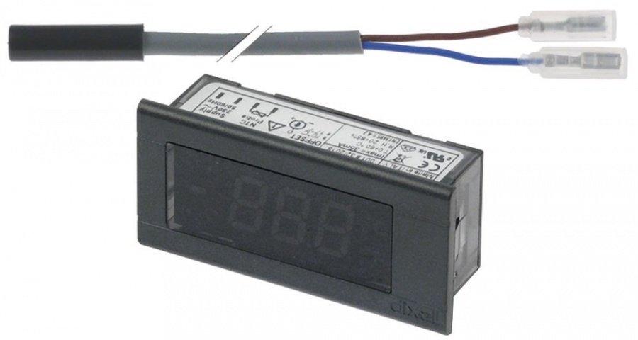 Termometru DIXELL dimensiuni de montaj 58x25,5 mm, 230 V, AC, cu sonda NTC -40+110°C - 378693