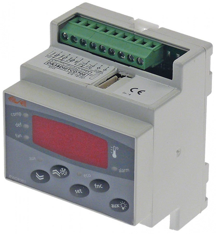 controler digital ELIWELL tip model dimensiuni de montaj 70x85mm 230V tensiune AC