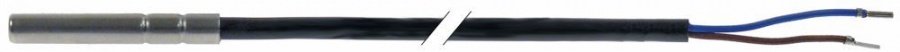 Sonda de temperatura PTC 1kOhm, -30 +80°C, senzor ø 6x40 mm, cablu PVC cu 2 fire, L 1,5 m - 378699