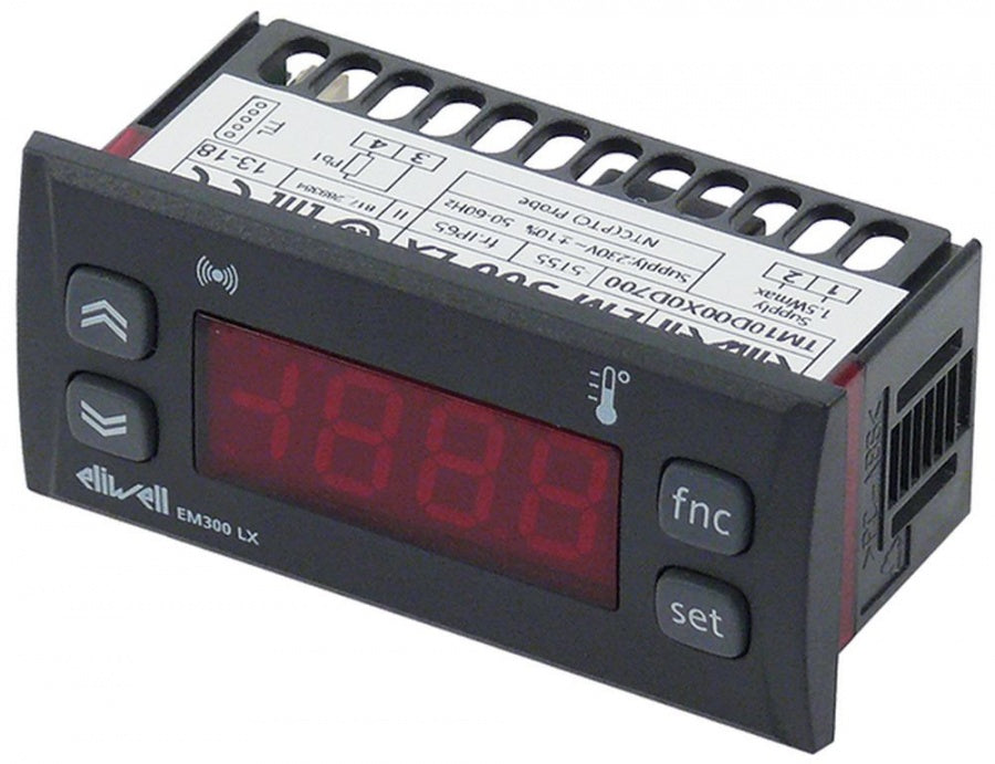termometru ELIWELL tip EM300LX dimensiuni de montaj 71x29mm 230V NTC