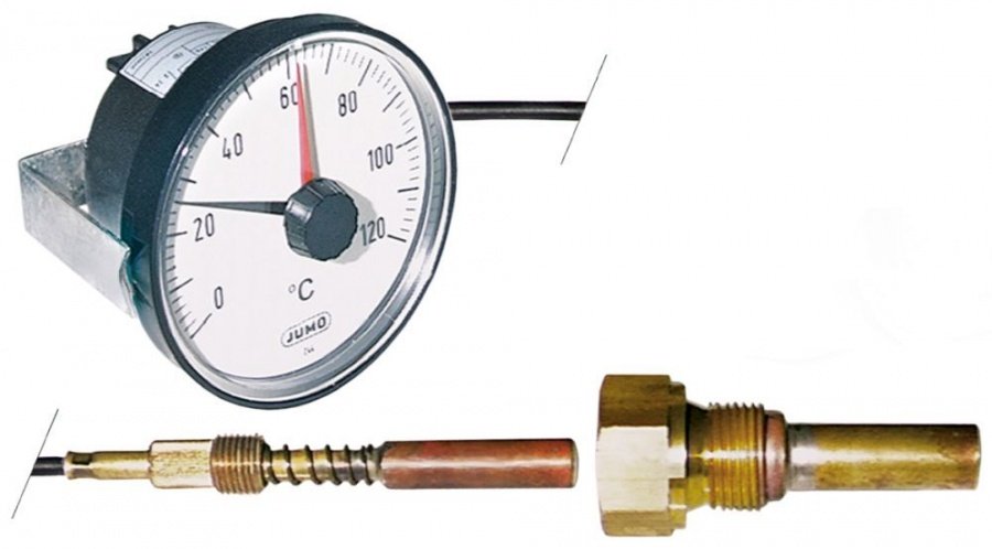 thermostat t.max. 120°C temperature range 0-120°C 1-pole 1CO 5A probe ø 10mm probe L 32mm