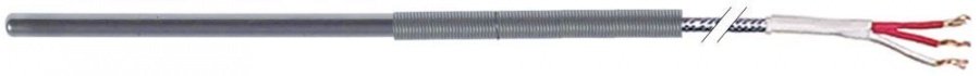 Senzor temperatura PT100, bulb ø 6x100 mm, cablu Vetrorex cu 3 fire, 2,7 metri, -200+600°C - 379050