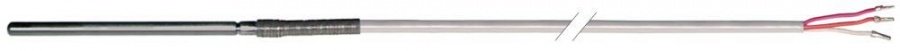 Senzor de temperatura tip PT100, ø 6x100 mm, -100+450°C, cablu silicon 2.8 m, cu 3 fire - 379058