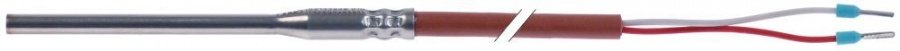 Sonda de temperatura PT100, impedanta la 0°C - 100 ohm, cablu siliconic 1,75 m - 379070