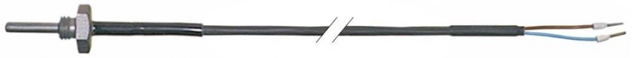 Sonda de temperatura PT100, -50 +300°C, senzor ø 4.5x20 mm, cablu siliconic cu 2 fire L 3 m, filet M10 - 379104