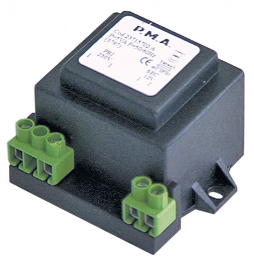 Transformator primar 230 V, secundar 12 V, putere 5 VA, secondara 0,4 A, 50 Hz -379195