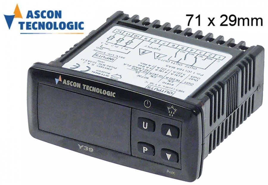 Termostat digital Tecnologic TLY29F, alimentare 12 V, sonde NTC / PTC, 3 relee, domeniu -50 +150°C  - 379210