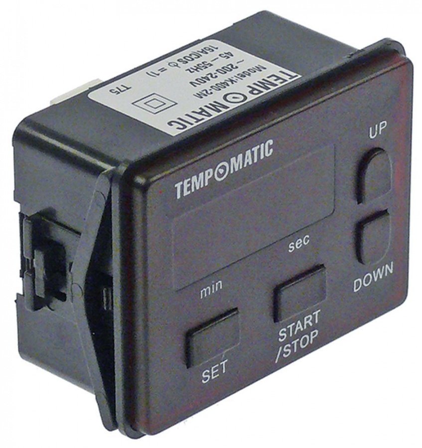 Timer digital Tempomatic K400-2, 230 V, contact 1 NO, 16 A, max 99 minute, montare L 66x50 mm - 379260