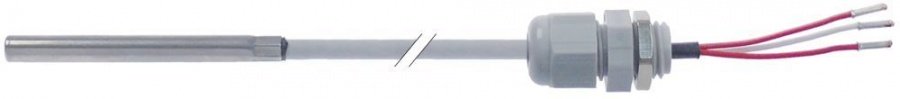 Sonda temperatura PT100, -50 +200°C, bulb ø 6 x 60 mm, cablu silicon 2 m - 379283