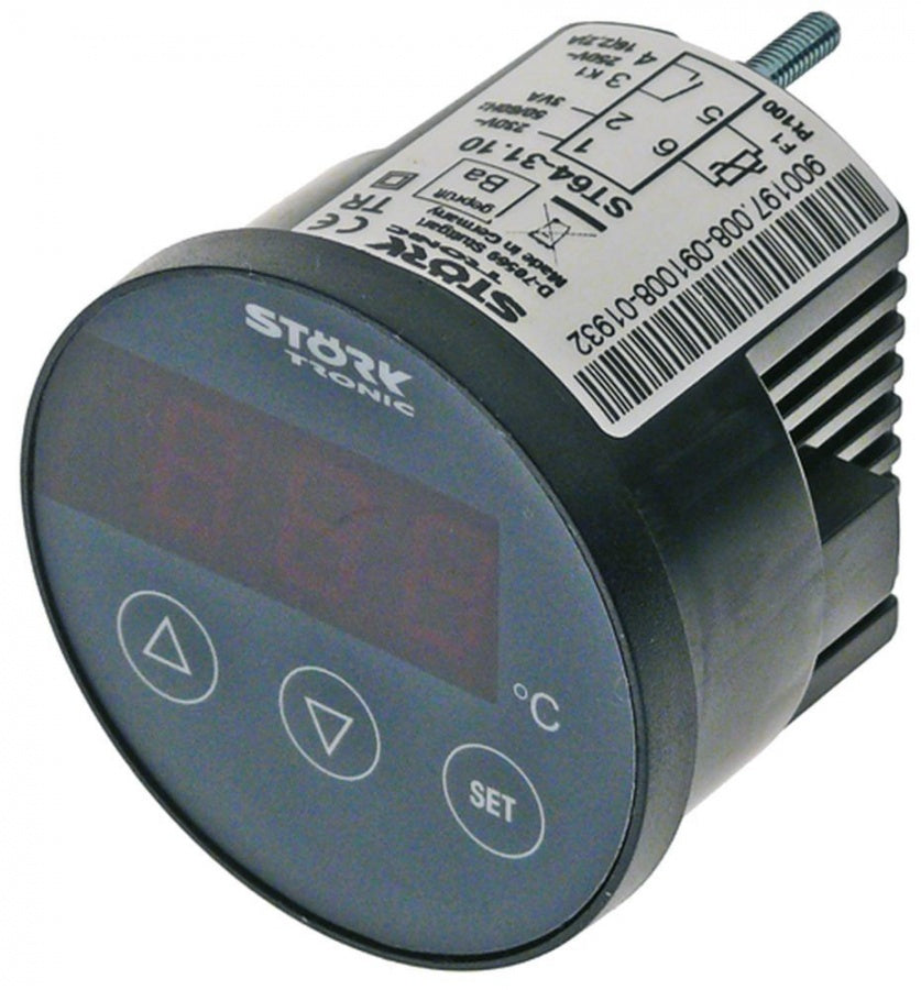 Termostat digital STÖRK-TRONIK tip ST64, 230 V, sonde PTC / Pt100, temperaturi -80+400°C - 379304