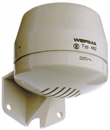 alarm device 230V AC ø 70mm H 80mm screw mounting mounting distance 45mm 92dB