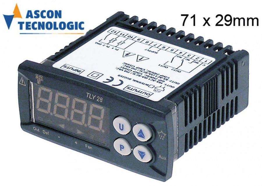 Controler temperatura Tecnologic TLY28H, sonde compatibile PTC / NTC, -50+150°C - 379363