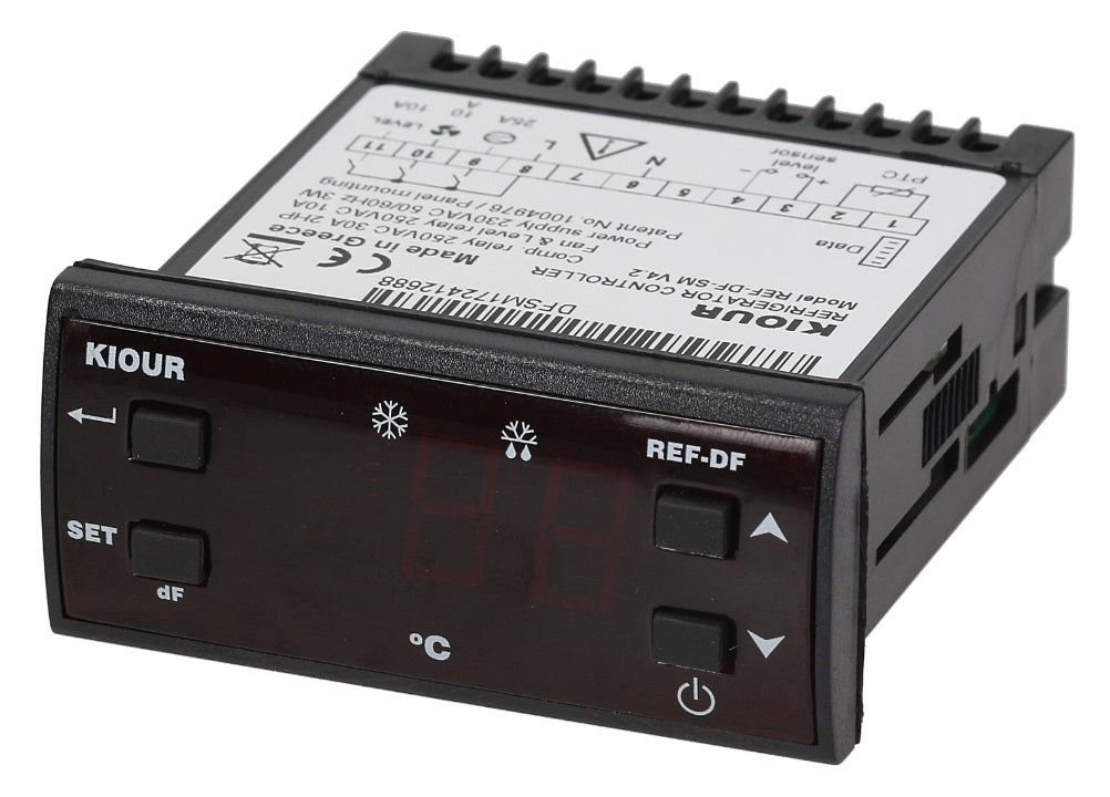 Termostat digital KIOUR REF-DF-SM V4.2, 230V, sonda tip PTC, -19+99°C, cu 3 relee iesiri  - 379494