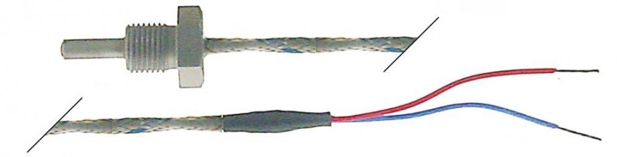 temperature probe thermocouple L (Fe-CuNi) cable Vetrotex probe temperature -200 up to +700°C