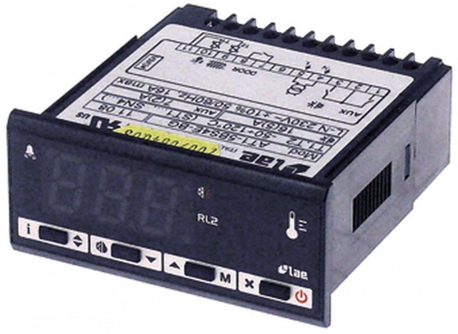 Termostat digital LAE tip AT1-5BS4E-BG,  -50+120°C, alimentare 230 V, cu 2 relee pe iesire - LS 379763