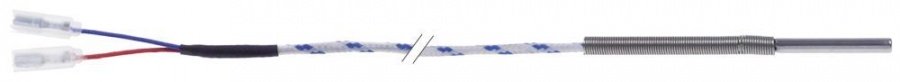 temperature probe thermocouple J (Fe-CuNi) cable glass fibre probe temperature