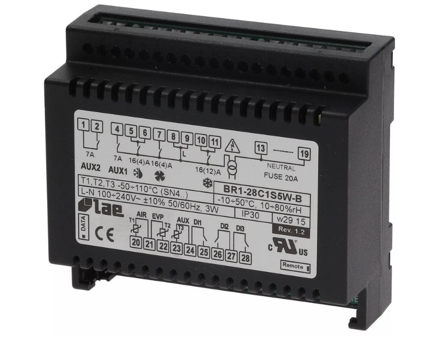 Modul de putere LAE tip BR1-28C1S5W-B, 230 V, NTC, cu 5 relee pe iesire, 107x95xh47 mm - 379803