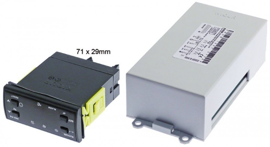 Termostat digital KIOUR tip REF-FR-SB V2.0, L 71x29 mm, 230 V, AC, senzor PTC - 379809