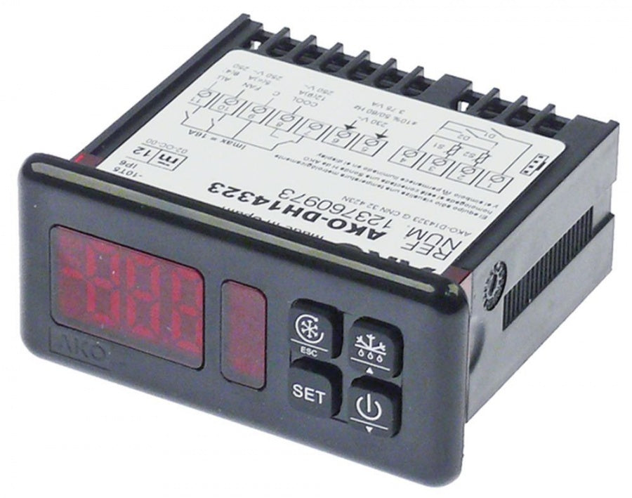 electronic controller AKO type AKO-DH14323 71x29mm 230 V NTC/PTC relay outputs 3