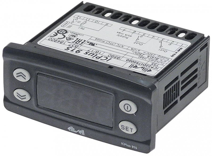 Termostat digital ELIWELL tip ICPlus915, L 71x29 mm, 230 V, AC, NTC/PTC - 379832