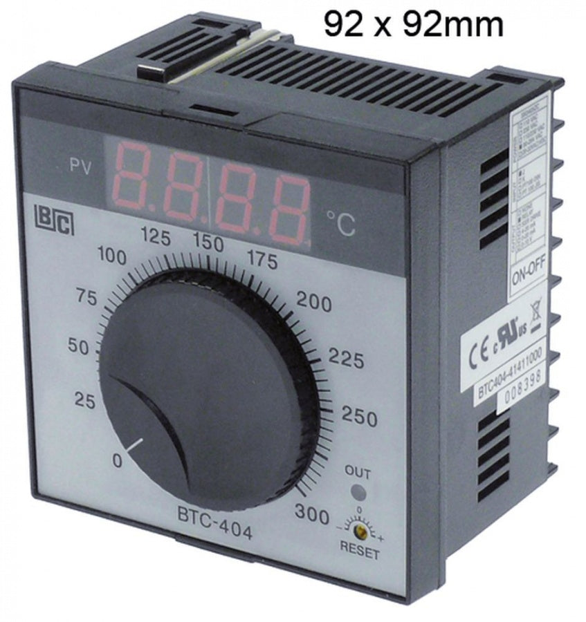 electronic controller BRAINCHILD type BTC404 model 41411000 0 up to +300°C 92x92mm 90-264V
