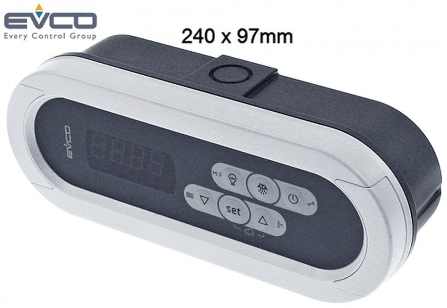 refrigeration controller for cold rooms EVCO type ASQX214000 240x97mm 230 V voltage AC NTC/PTC