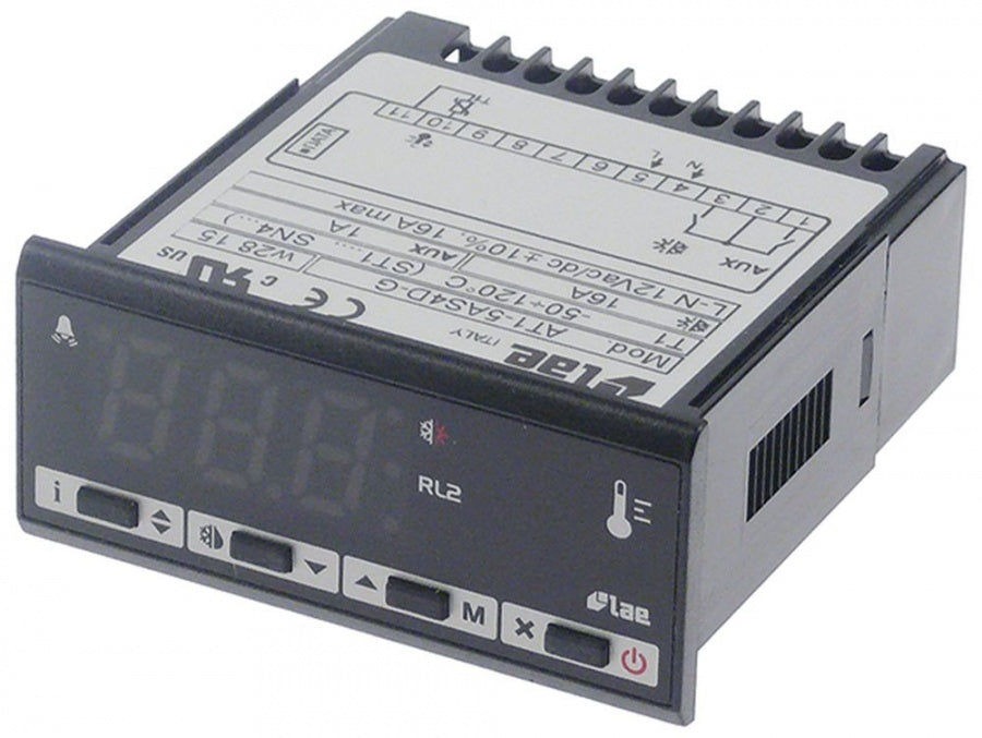electronic controller LAE type AT1-5AS4D-G 71x29mm 12 V voltage AC/DC NTC/PTC relay outputs 2