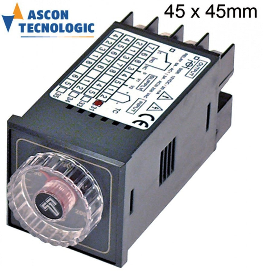 Controler analog TECNOLOGIC tip TCPDE M3UJR31FO, 24-240 V, AC, 0 +350°C, montare 45x45 mm - 379990