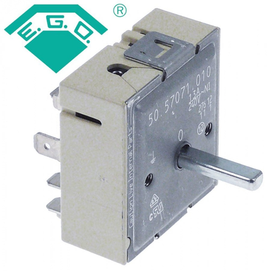 Regulator de energie 13 A, 240 V, ax ø 6x4,6 mm, rotatie dreapta, EGO 50.57071.010 - 380019