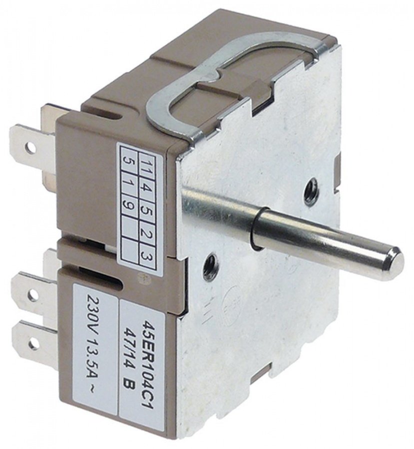 Regulator de energie 45ER104C1, 13,5 A, 230 V, ax ø 6x4,6 mm, rotatie dreapta - 380032