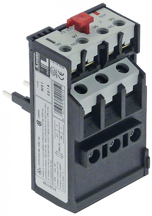 overload switch setting range 0,6-1A for contactors series BG (BG06-BG12)
