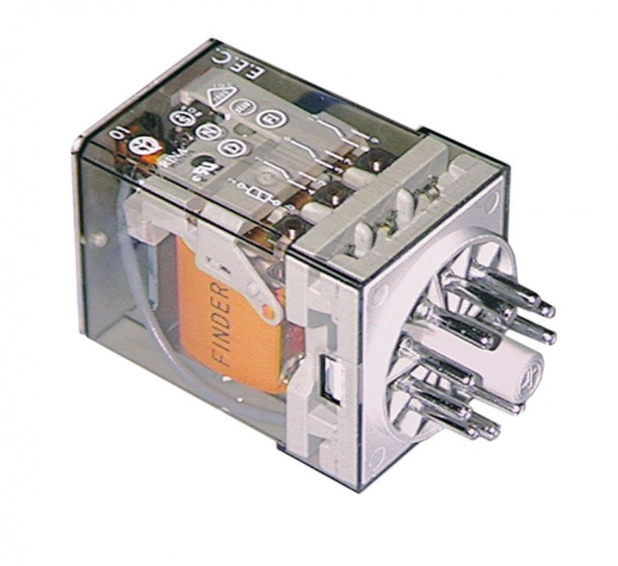 Releu cu 11 picioare, comandat in 230 V, cu 3 contacte in comutatie 3CO, 10 A - 380132