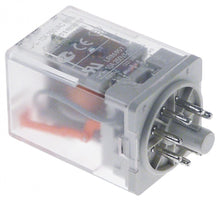 Releu comandat 24 V alternativ, 2 contacte in comutatie 2 CO, 10 A, 230 V, priza cu 8 pini, Finder 60.12.8.024.0040 - 380135