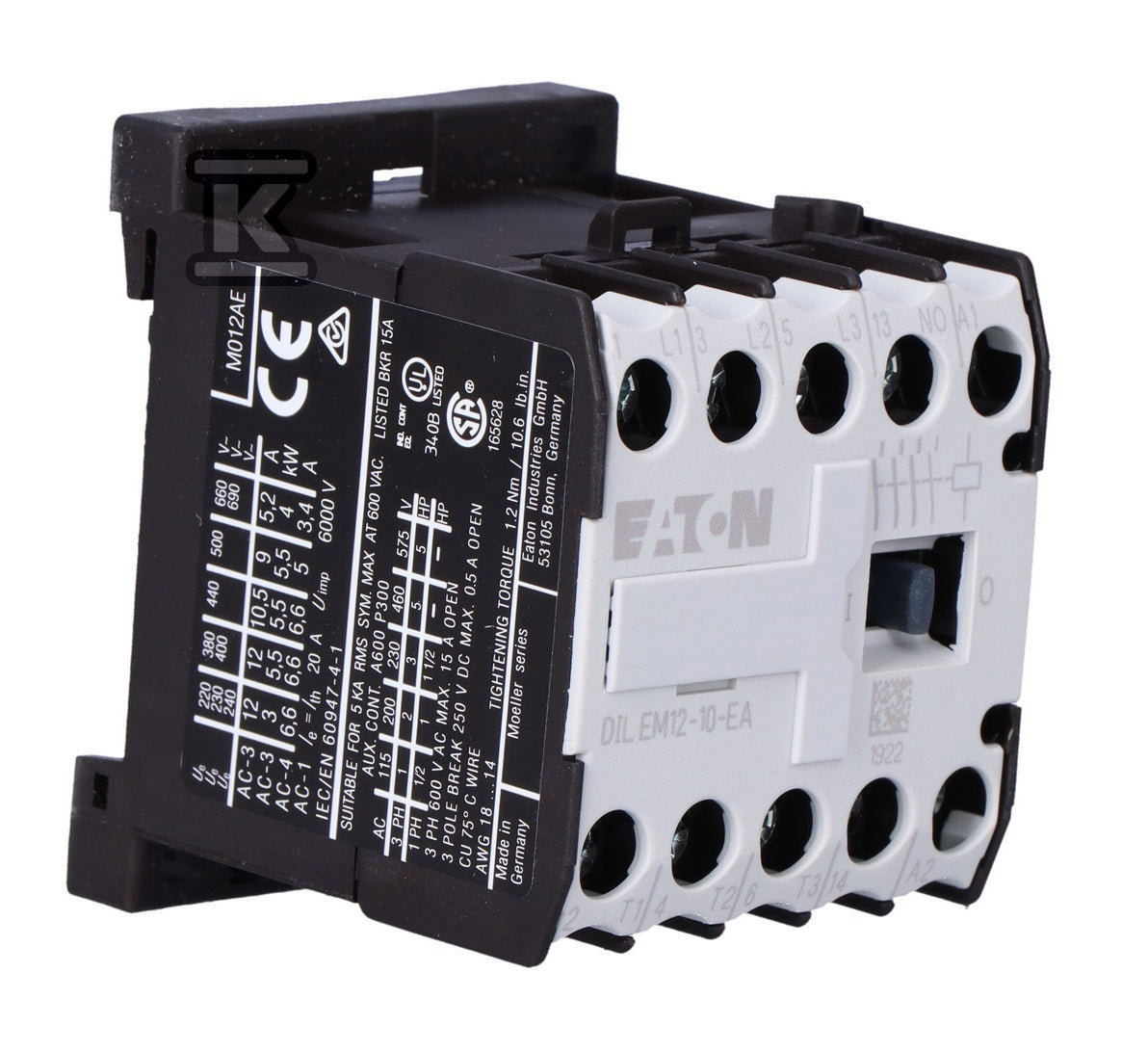 Contactor DILEM-10, 230 V, contacte 3NO + 1 NO, rezistiv 20 A, inductiv (AC3/400 V) 9 A / 4 kW - 380171