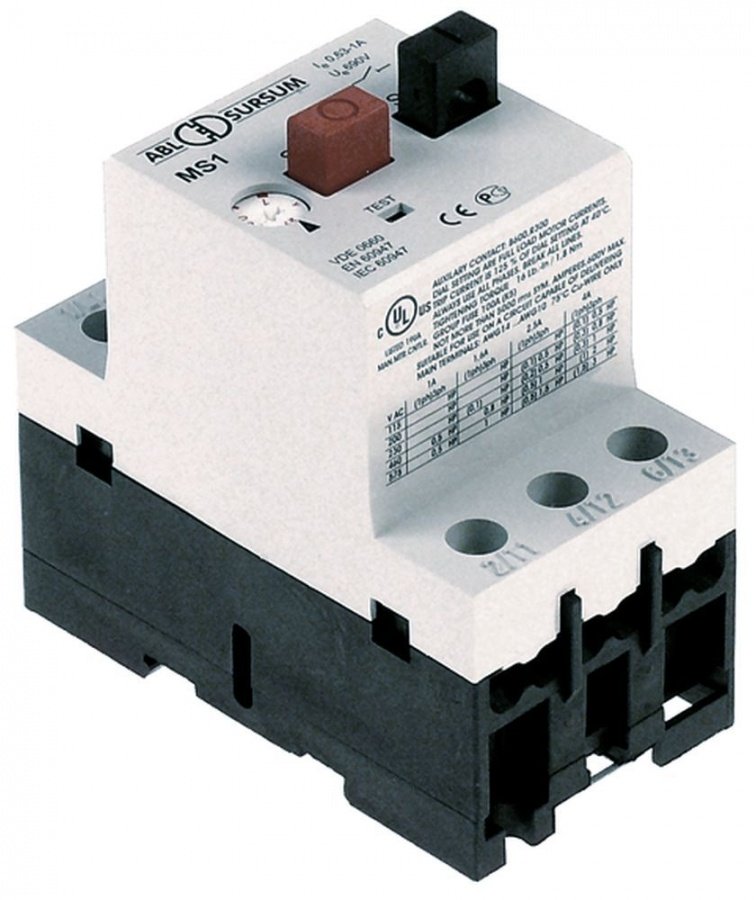 Protectie motor Mbs25-040, cu butoane I-O , curent reglabil 2,5-4 A, 1,5 kW (AC3/400V), L 80x45 mm, H 75 mm - 380302