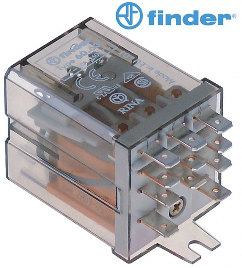 Releu Finder 60.63.8.230, cu 3 contacte 10 A, 230 V, conectori 4.8 mm - 380312