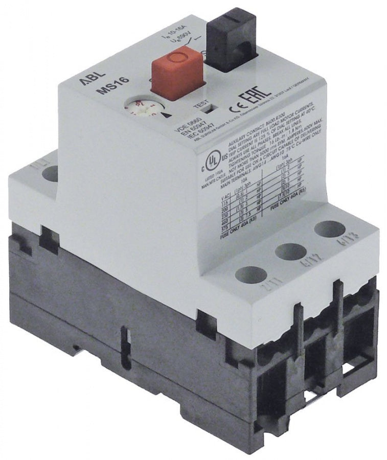 motor protection circuit breaker type MS25-16 setting range 10-16A