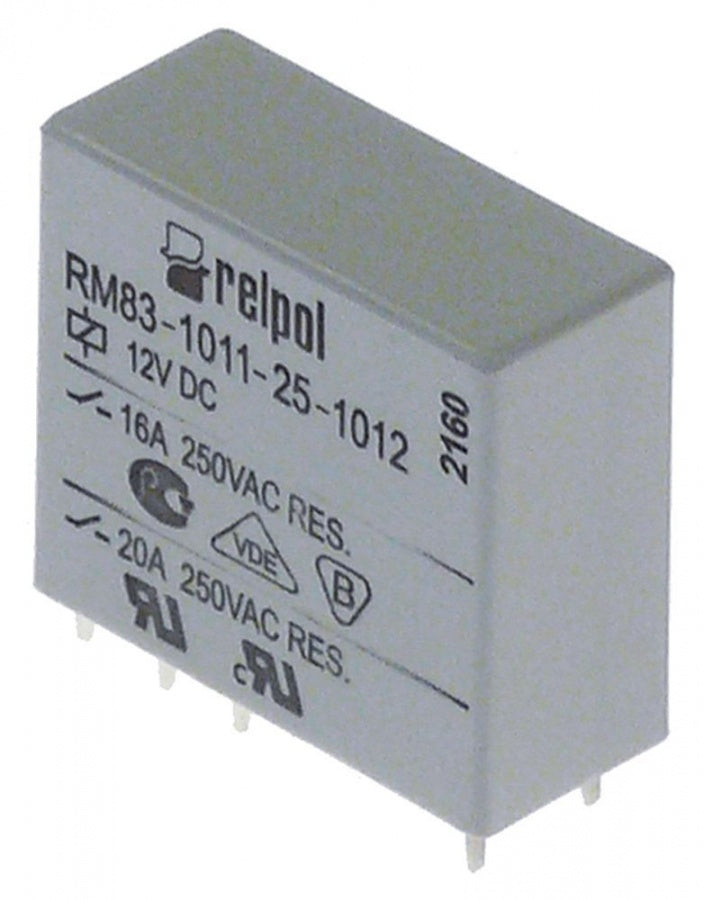 Releu 12V DC, contacte 1CO la 250V, 16A - 380348