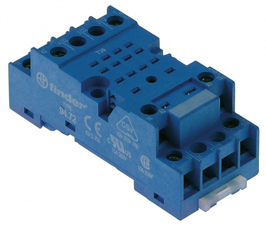 Soclu pentru releu 2-poles L 70,5x30x27 mm, 250 V AC, 10 A - 380378