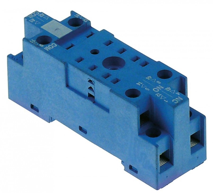 relay socket 2-poles 250V AC 10A - Code 380384