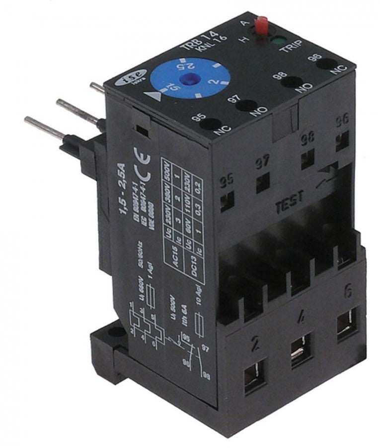 overload switch setting range 2,4-4A for contactors KNL6-30