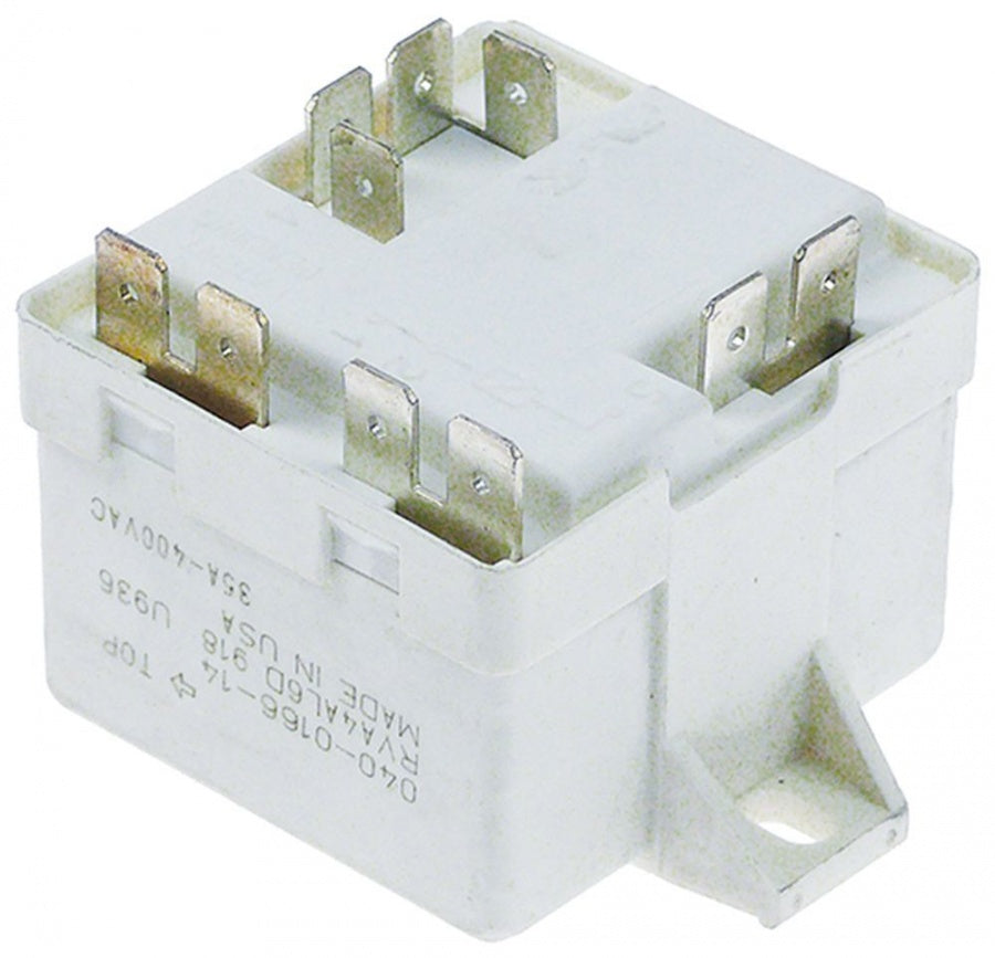 start relay 230V 1NC connection male faston 6,3mm with screw dimensions 45x50x42mm