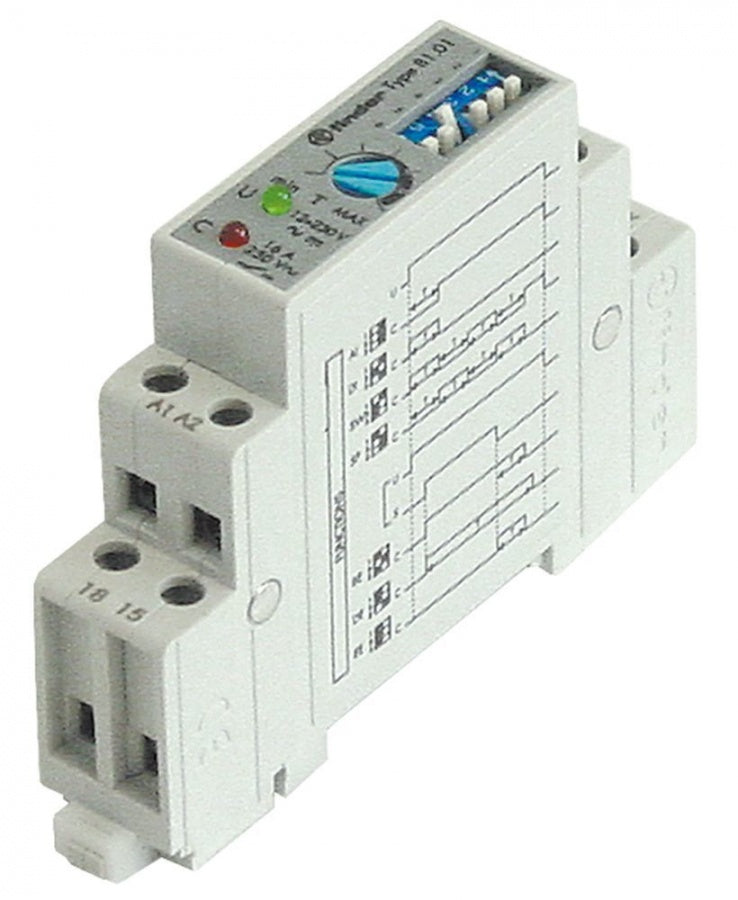 time relay 1CO 1CO 12-240V AC/DC 16A - Code 380611