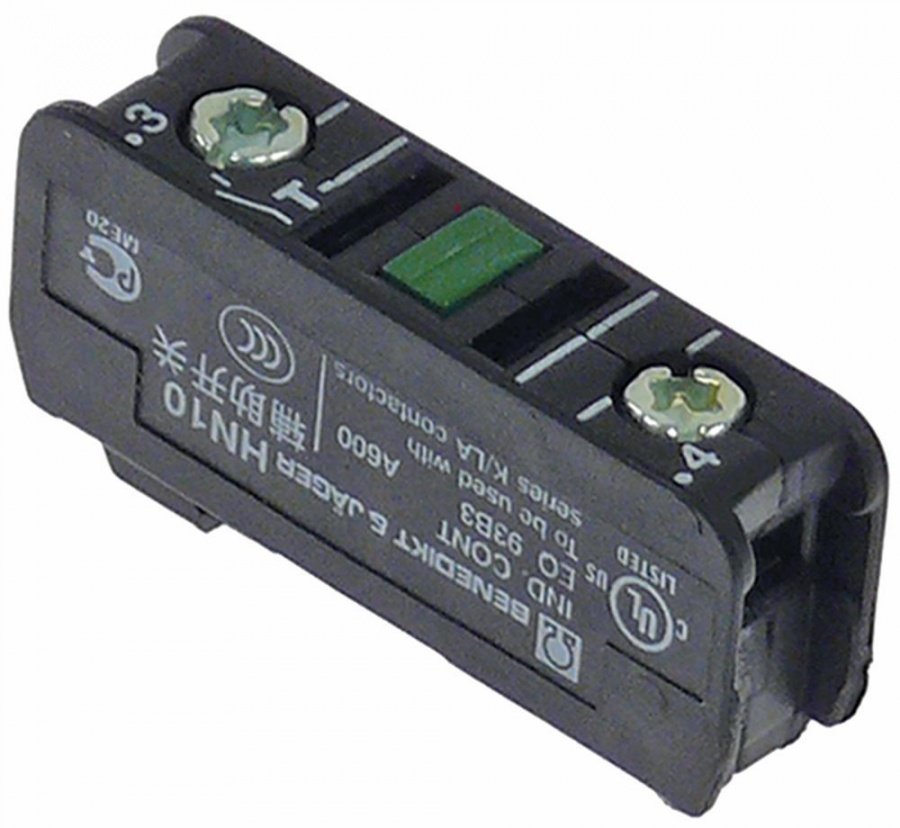 Contact auxiliar Benedikt & Jager HN10, cu contact 1 NO, AC15 10 A, model HN10 - 380678