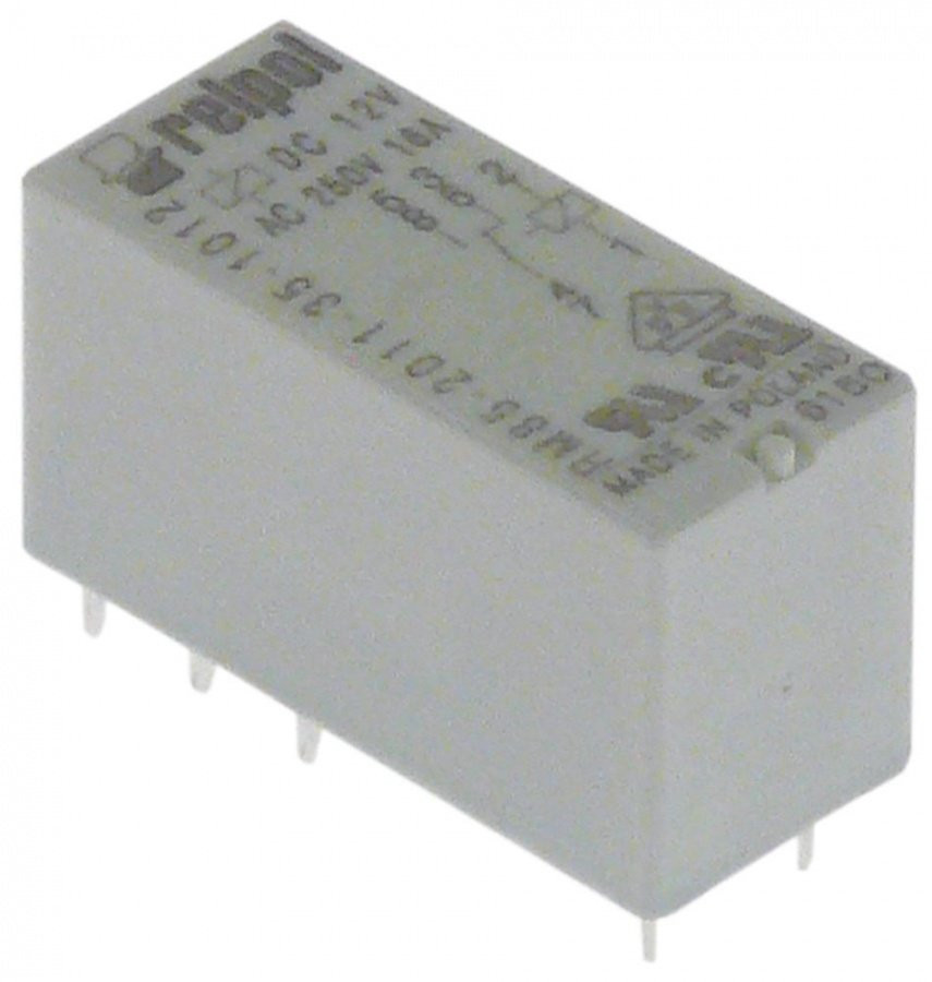 print relay 12V DC 1CO at 250V 16A connection pins - Code 380792