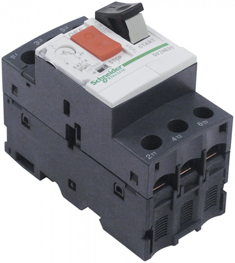 motor protection circuit breaker connection screw clamp setting range 0,63-1A