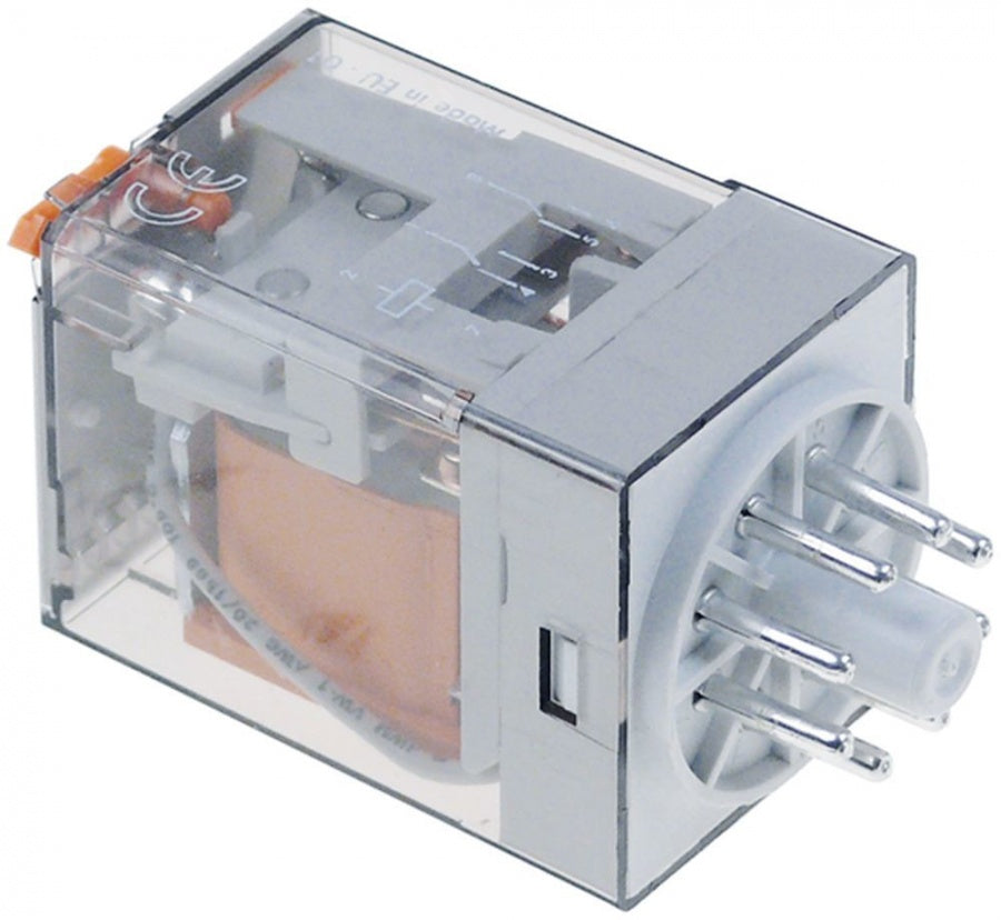 power relays FINDER 230VAC 10 A 2CO connection plug-in connection round 8-pole