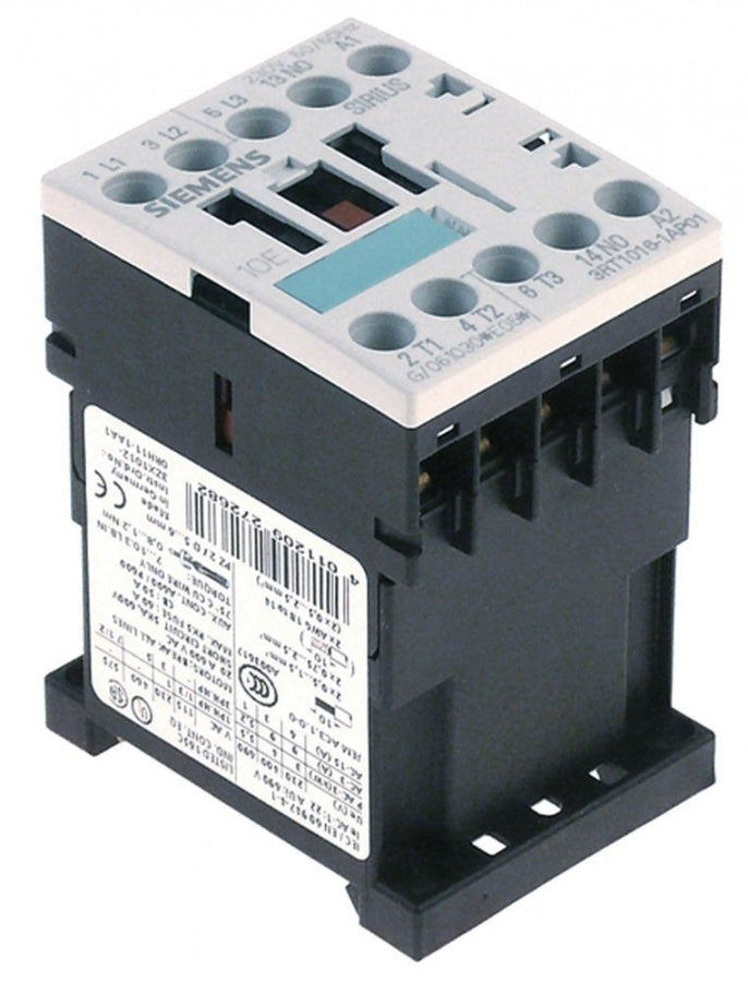 power contactor resistive load 22A 24VAC (AC3/400V) 12A/5,5kW main contacts 3NO