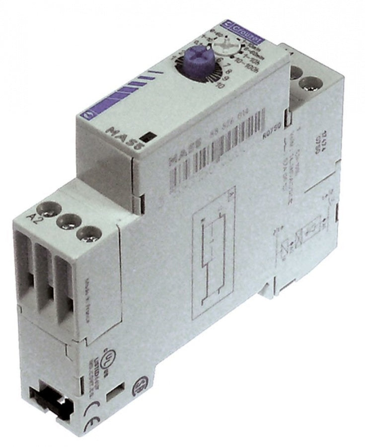 time relay 0,1s - 100h DIN rail 24-240V 0,7A - Code 381008