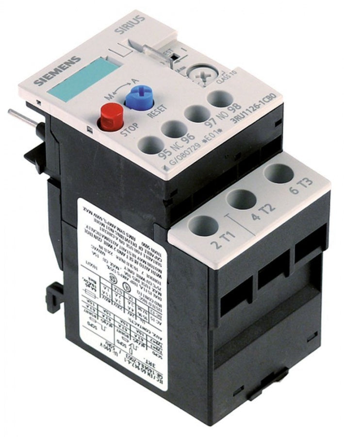 overload switch setting range 1,8-2,5A